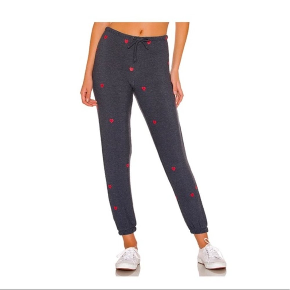 Anthro Chaser Tiny Hearts Avalon Sweatpants Ships Same Day - Picture 5 of 6